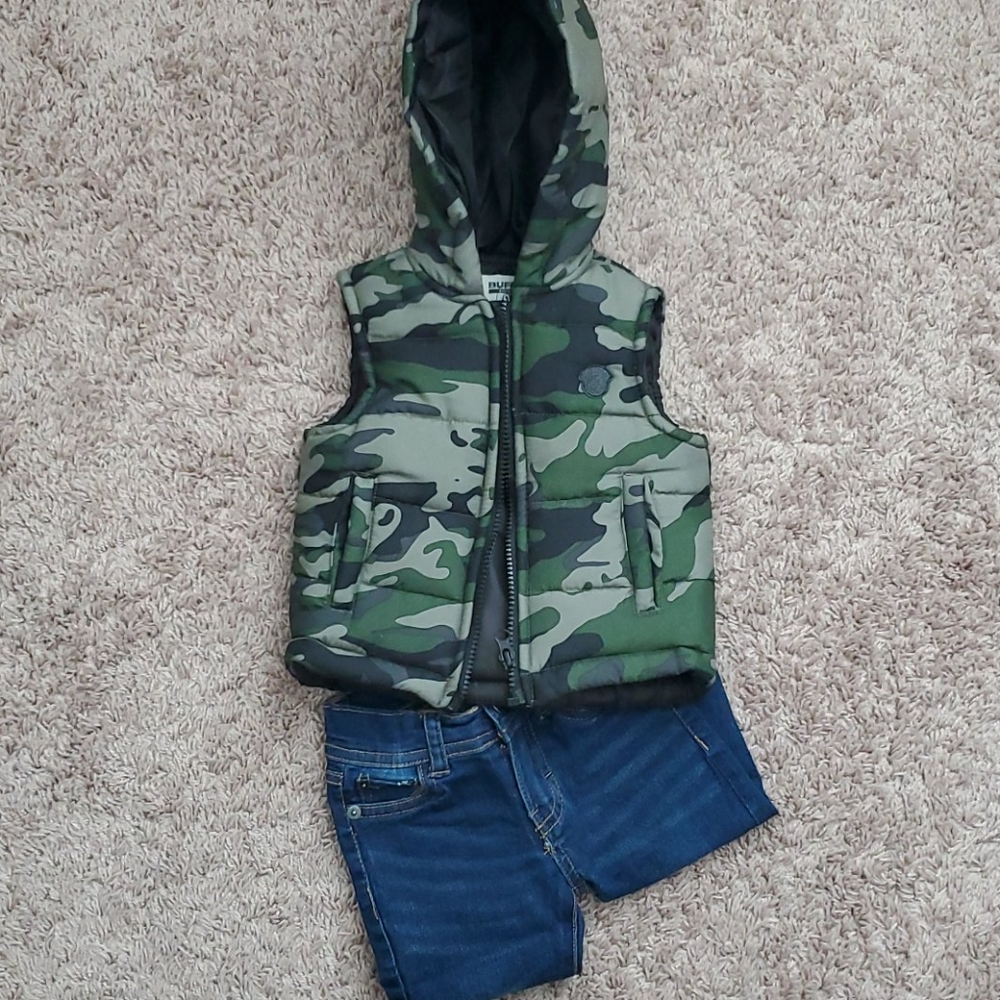 Baby Boy Buffalo David Camo Vest and Jeans